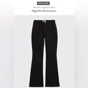 Abercrombie & Fitch Black High Rise Bootcut Jeans